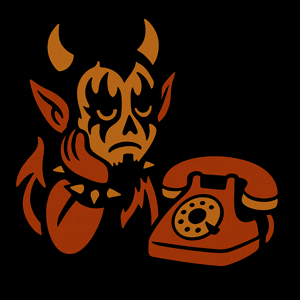 Devil waits wearily the phone call